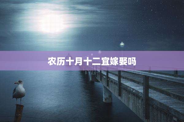 农历十月十二宜嫁娶吗