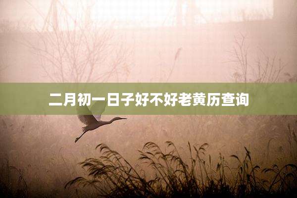 二月初一日子好不好老黄历查询