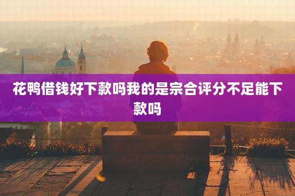 花鸭借钱好下款吗我的是宗合评分不足能下款吗