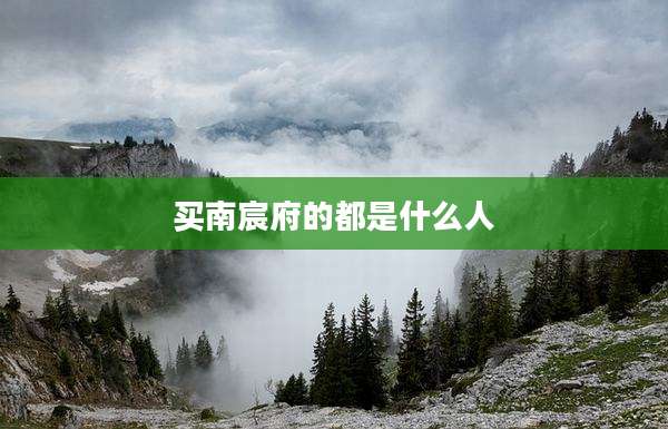 买南宸府的都是什么人