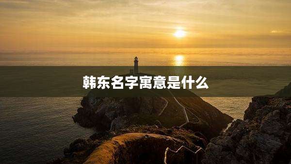 韩东名字寓意是什么