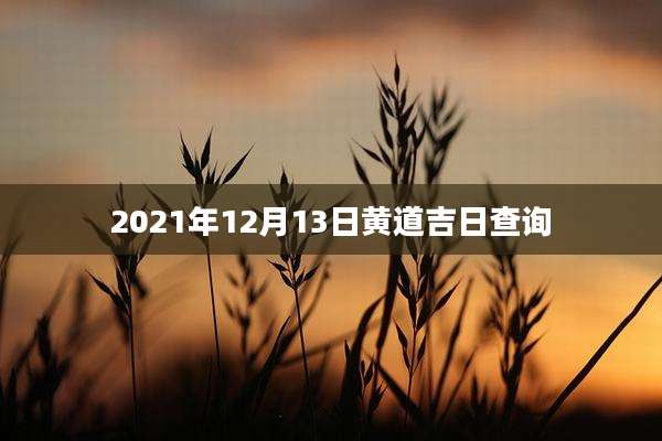 2021年12月13日黄道吉日查询