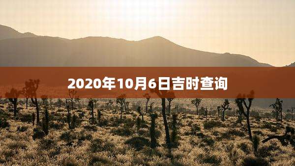 2020年10月6日吉时查询