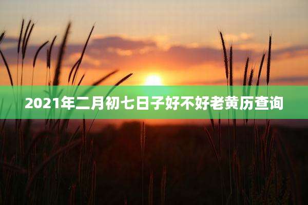 2021年二月初七日子好不好老黄历查询