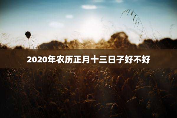 2020年农历正月十三日子好不好