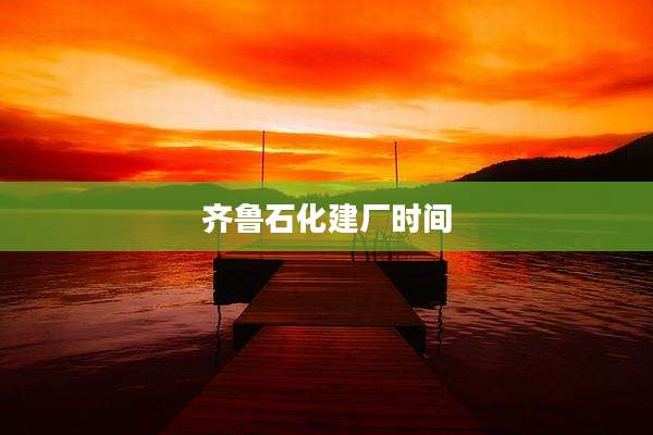 齐鲁石化建厂时间