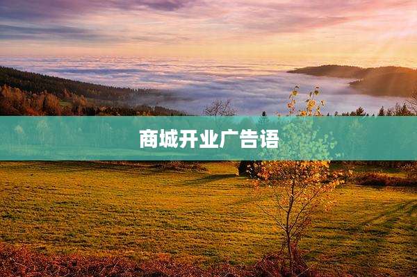 商城开业广告语
