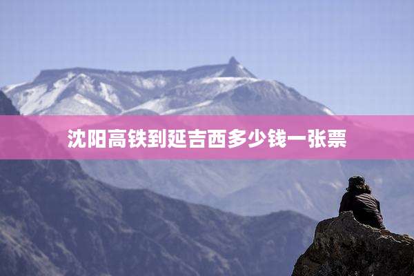 沈阳高铁到延吉西多少钱一张票