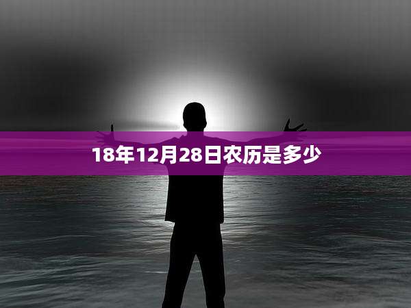 18年12月28日农历是多少