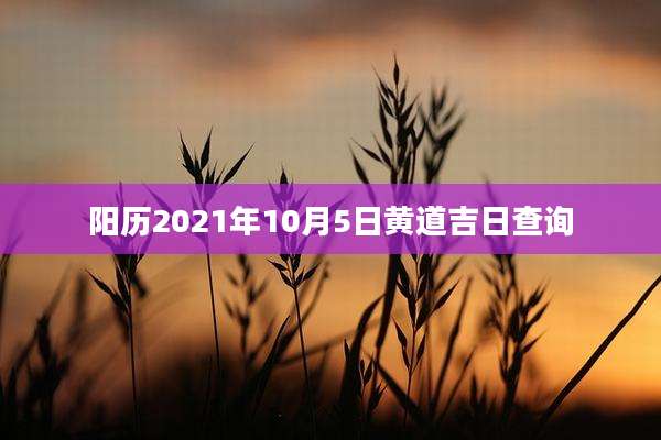 阳历2021年10月5日黄道吉日查询
