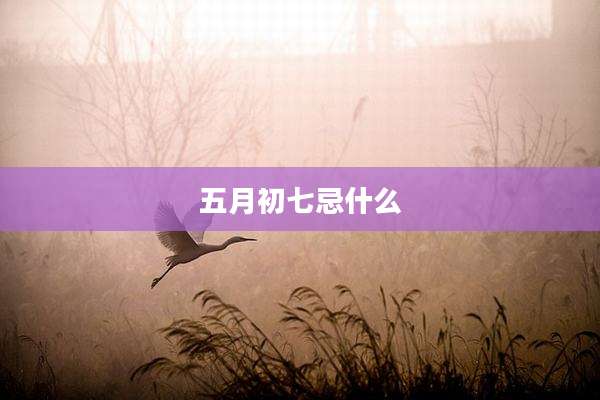 五月初七忌什么