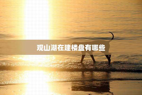 观山湖在建楼盘有哪些