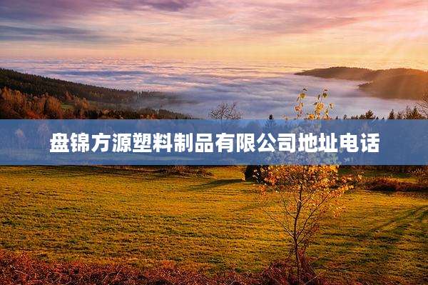 盘锦方源塑料制品有限公司地址电话