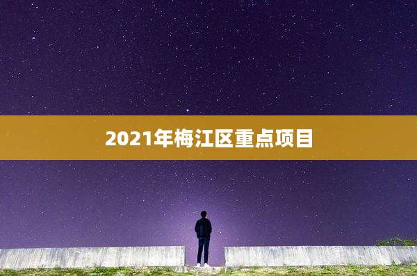 2021年梅江区重点项目