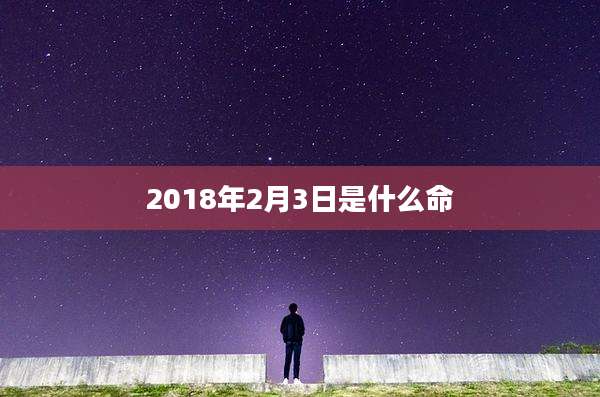 2018年2月3日是什么命
