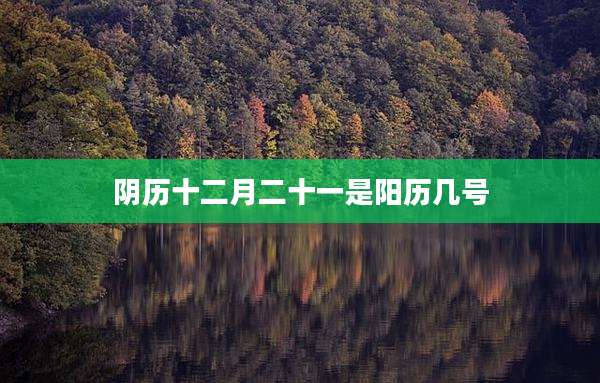 阴历十二月二十一是阳历几号