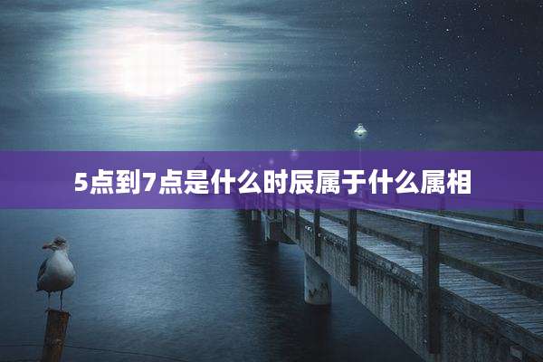 5点到7点是什么时辰属于什么属相