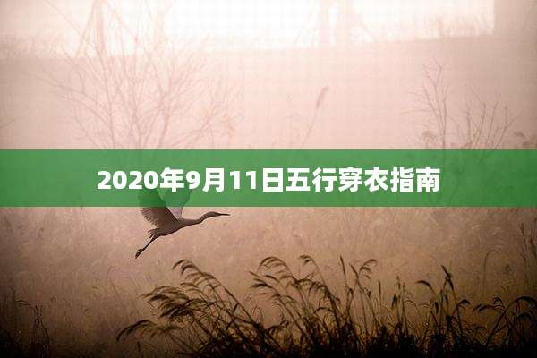 2020年9月11日五行穿衣指南
