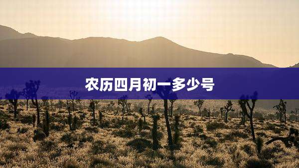 农历四月初一多少号