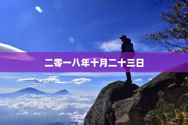 二零一八年十月二十三日