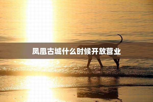 凤凰古城什么时候开放营业