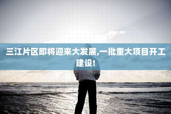 三江片区即将迎来大发展,一批重大项目开工建设!