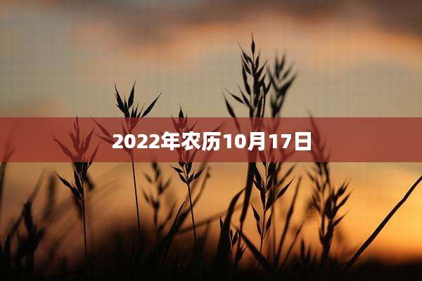 2022年农历10月17日