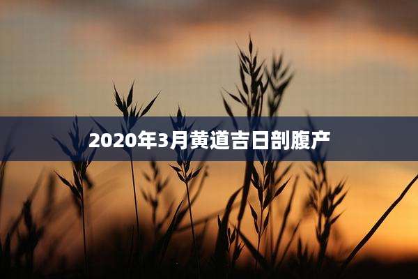 2020年3月黄道吉日剖腹产