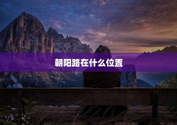 朝阳路在什么位置