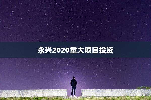 永兴2020重大项目投资