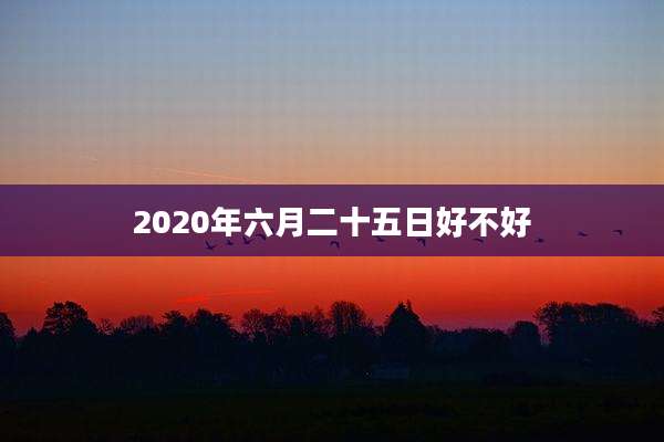 2020年六月二十五日好不好