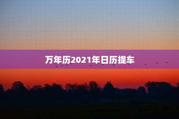 万年历2021年日历提车