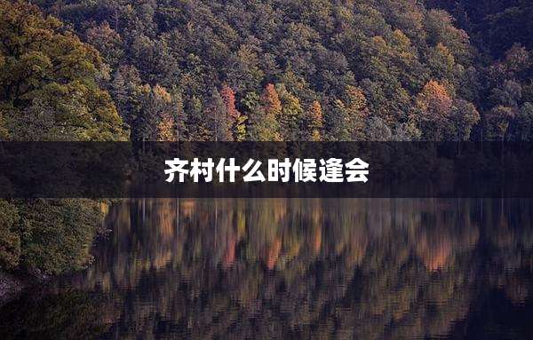 齐村什么时候逢会