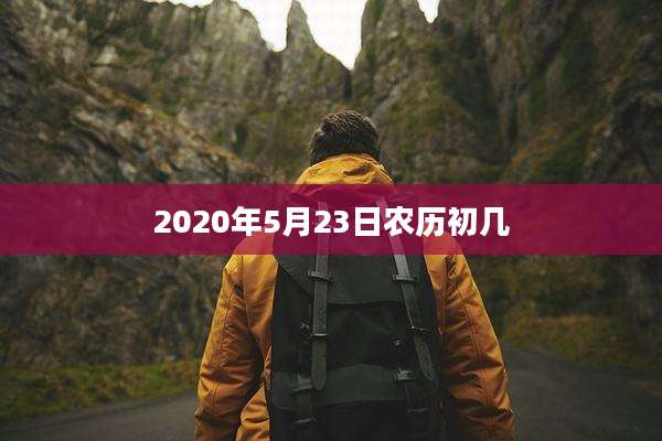 2020年5月23日农历初几