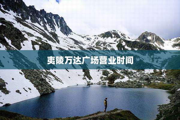 夷陵万达广场营业时间