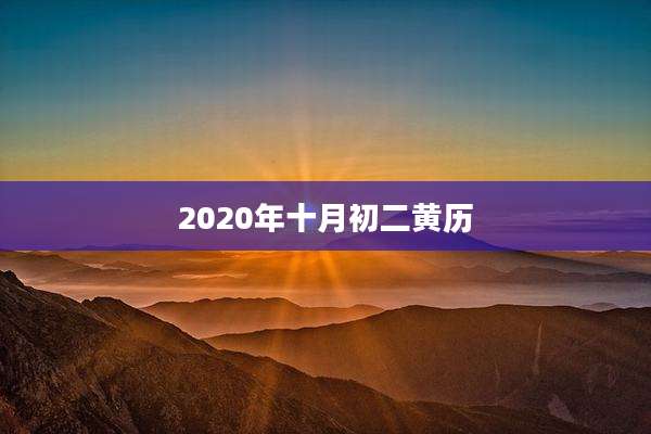 2020年十月初二黄历