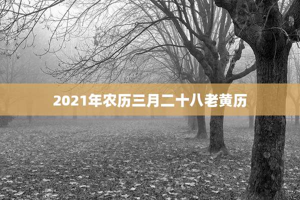 2021年农历三月二十八老黄历