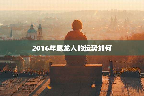 2016年属龙人的运势如何
