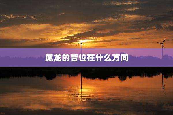 属龙的吉位在什么方向