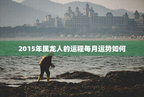 2015年属龙人的运程每月运势如何
