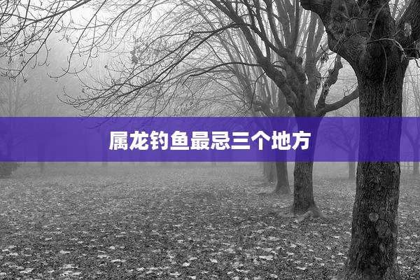 属龙钓鱼最忌三个地方