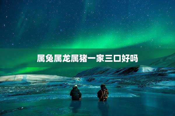 属兔属龙属猪一家三口好吗