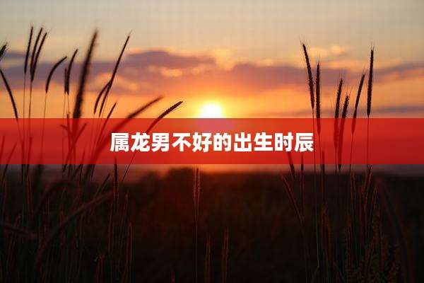 属龙男不好的出生时辰