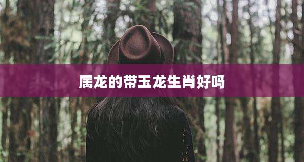 属龙的带玉龙生肖好吗