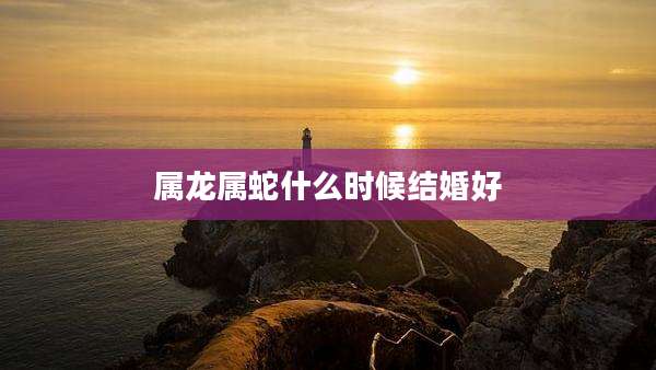 属龙属蛇什么时候结婚好