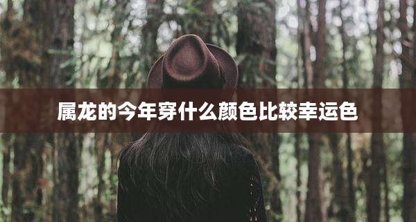 属龙的今年穿什么颜色比较幸运色