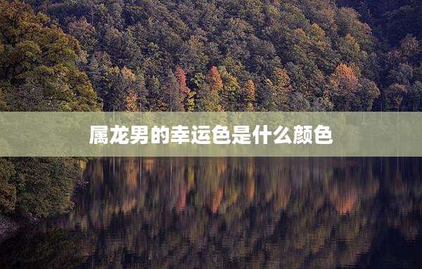 属龙男的幸运色是什么颜色