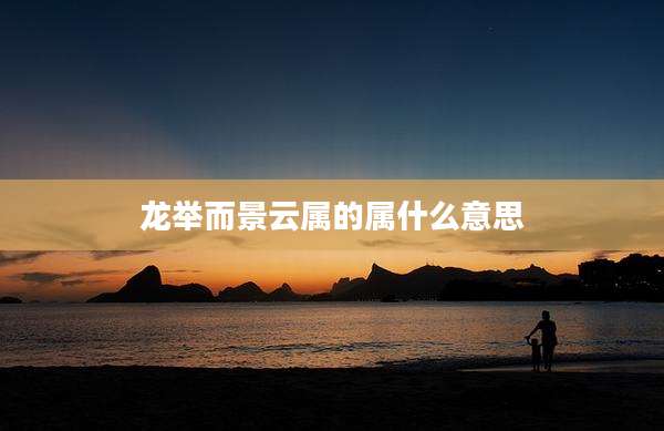 龙举而景云属的属什么意思
