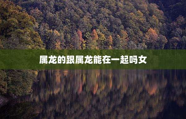 属龙的跟属龙能在一起吗女