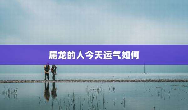 属龙的人今天运气如何